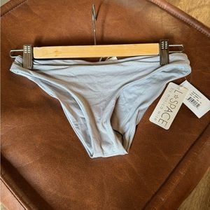 NWT metallic silver lspace bikini bottom